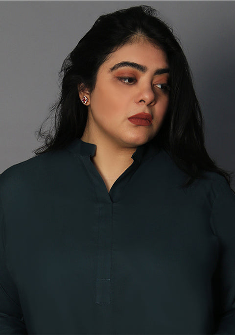 Poly Viscose Deep Teal Zeer Fit Suit