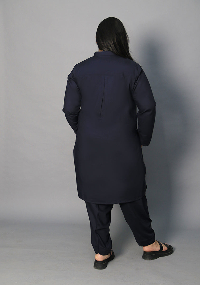 Poly Viscose Outer Space Zeer Fit Suit– Parishae