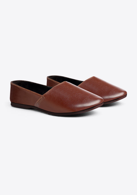 Brown Cut Shoe Plain